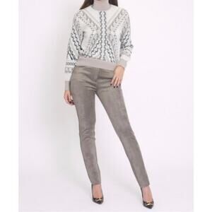 TRICOT CHIC WOMAN Corduroy PANTS TAUPE SZ 6 Made in Italy